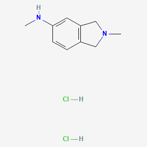 molecular formula C10H16Cl2N2 B13625047 N,2-dimethyl-2,3-dihydro-1H-isoindol-5-amine dihydrochloride 