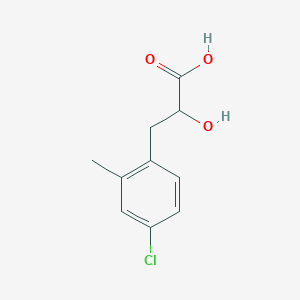 molecular formula C10H11ClO3 B13625051 3-(4-Chloro-2-methylphenyl)-2-hydroxypropanoic acid 