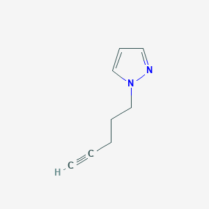 molecular formula C8H10N2 B13625080 1-(pent-4-yn-1-yl)-1H-pyrazole 