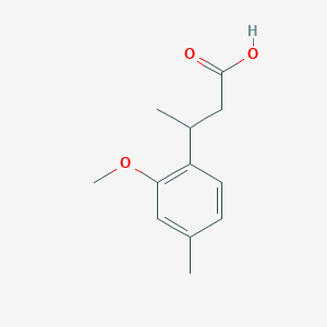 molecular formula C12H16O3 B13625089 (S)-3-(2-Methoxy-4-methylphenyl)butanoic acid 