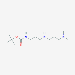 molecular formula C13H29N3O2 B13625132 tert-butyl N-(3-{[3-(dimethylamino)propyl]amino}propyl)carbamate 