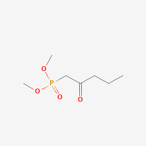 molecular formula C7H15O4P B13625147 Phosphonic acid, (2-oxopentyl)-, dimethyl ester CAS No. 65921-74-6