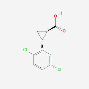 molecular formula C10H8Cl2O2 B13625175 rac-(1R,2R)-2-(2,5-dichlorophenyl)cyclopropane-1-carboxylicacid,trans 