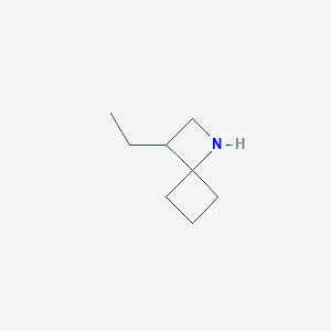 molecular formula C8H15N B13625228 3-Ethyl-1-azaspiro[3.3]heptane 