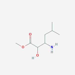 molecular formula C8H17NO3 B13625265 Methyl 3-amino-2-hydroxy-5-methylhexanoate 