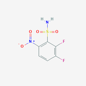 molecular formula C6H4F2N2O4S B13625307 2,3-Difluoro-6-nitrobenzenesulfonamide 