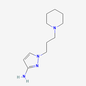 molecular formula C11H20N4 B13625321 1-(3-(Piperidin-1-yl)propyl)-1h-pyrazol-3-amine 