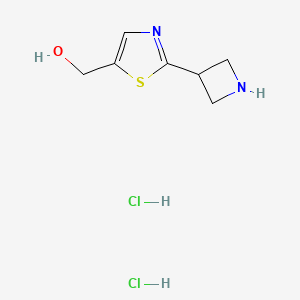 molecular formula C7H12Cl2N2OS B13625327 [2-(Azetidin-3-yl)-1,3-thiazol-5-yl]methanoldihydrochloride 
