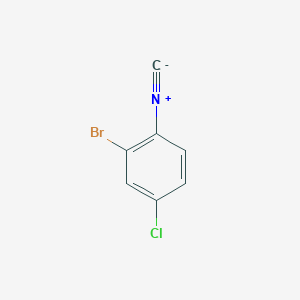 molecular formula C7H3BrClN B13625339 2-Bromo-4-chloro-1-isocyanobenzene 