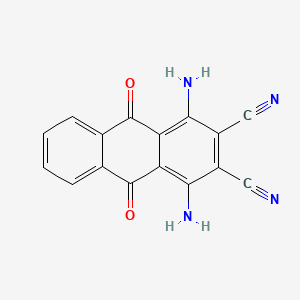 molecular formula C16H8N4O2 B1362535 2,3-蒽二腈，1,4-二氨基-9,10-二氢-9,10-二氧代- CAS No. 81-41-4