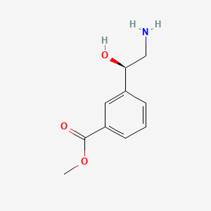 molecular formula C10H13NO3 B13625351 Methyl (R)-3-(2-amino-1-hydroxyethyl)benzoate 