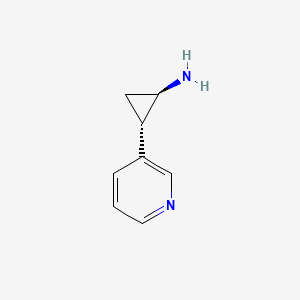 molecular formula C8H10N2 B13625379 Rac-(1r,2s)-2-(pyridin-3-yl)cyclopropan-1-amine 