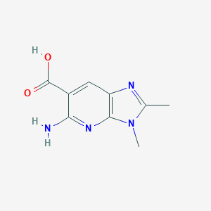 molecular formula C9H10N4O2 B136254 5-Amino-2,3-dimethyl-3H-imidazo[4,5-b]pyridine-6-carboxylic acid CAS No. 145838-30-8