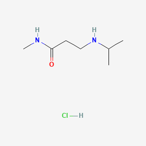 molecular formula C7H17ClN2O B13625403 N-methyl-3-[(propan-2-yl)amino]propanamide hydrochloride 