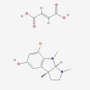 molecular formula C17H21BrN2O5 B136255 7-Bromo-1,2,3,3a,8,8a-hexahydro-1,3a,8-trimethylpyrrolo(2,3-6)indol-5-ol fumarate CAS No. 141271-42-3