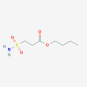 molecular formula C7H15NO4S B13625520 Butyl 3-sulfamoylpropanoate 