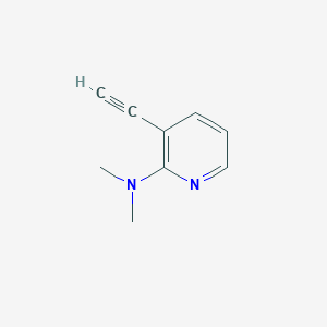 molecular formula C9H10N2 B13625543 3-ethynyl-N,N-dimethylpyridin-2-amine 