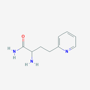 molecular formula C9H13N3O B13625723 2-Amino-4-(pyridin-2-yl)butanamide 