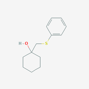 molecular formula C13H18OS B1362575 Cyclohexanol, 1-[(phenylthio)methyl]- 