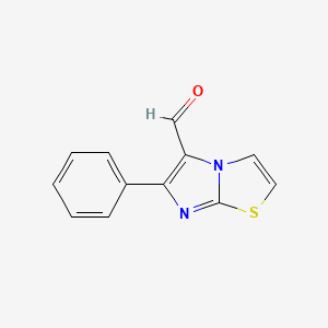 molecular formula C12H8N2OS B1362576 6-苯基咪唑并[2,1-b][1,3]噻唑-5-甲醛 CAS No. 74630-73-2