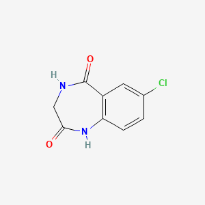 molecular formula C9H7ClN2O2 B1362579 7-chloro-2,3,4,5-tetrahydro-1H-1,4-benzodiazepine-2,5-dione CAS No. 5177-39-9