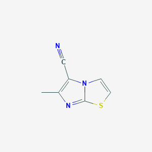 molecular formula C7H5N3S B1362581 6-甲基咪唑并[2,1-b][1,3]噻唑-5-腈 CAS No. 83253-34-3