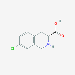 molecular formula C10H10ClNO2 B13625834 7-Chloro-D-Tic-OH 