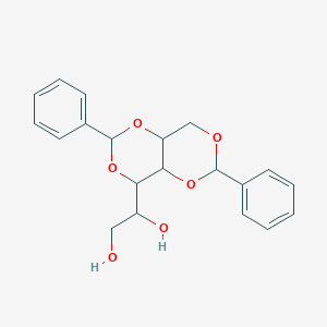 molecular formula C20H22O6 B1362584 1-(2,6-diphenyl-4,4a,8,8a-tetrahydro-[1,3]dioxino[5,4-d][1,3]dioxin-4-yl)ethane-1,2-diol 