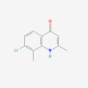 molecular formula C11H10ClNO B1362589 7-Chloro-2,8-dimethylquinolin-4-ol CAS No. 21629-48-1