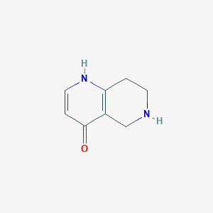 molecular formula C8H10N2O B13625905 5,6,7,8-Tetrahydro-1,6-naphthyridin-4-ol 
