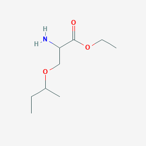 molecular formula C9H19NO3 B13625974 Ethyl o-(sec-butyl)serinate 