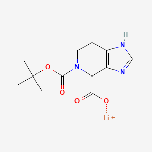 molecular formula C12H16LiN3O4 B13625989 lithium(1+)5-[(tert-butoxy)carbonyl]-1H,4H,5H,6H,7H-imidazo[4,5-c]pyridine-4-carboxylate 