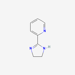molecular formula C8H9N3 B1362601 2-(4,5-dihydro-1H-imidazol-2-yl)pyridine CAS No. 7471-05-8