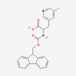 molecular formula C24H22N2O4 B13626020 2-((((9H-Fluoren-9-yl)methoxy)carbonyl)amino)-3-(5-methylpyridin-3-yl)propanoic acid 