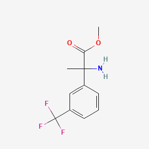 molecular formula C11H12F3NO2 B13626039 Methyl 2-amino-2-(3-(trifluoromethyl)phenyl)propanoate 