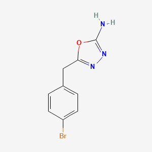 molecular formula C9H8BrN3O B1362618 5-[(4-Bromophenyl)methyl]-1,3,4-oxadiazol-2-amine 