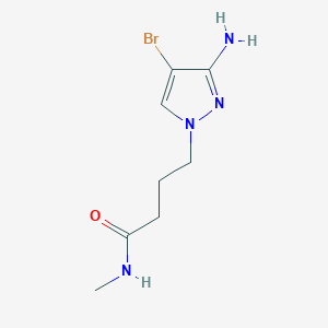 molecular formula C8H13BrN4O B13626202 4-(3-Amino-4-bromo-1h-pyrazol-1-yl)-N-methylbutanamide 