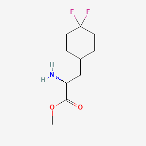 molecular formula C10H17F2NO2 B13626419 Methyl (R)-2-amino-3-(4,4-difluorocyclohexyl)propanoate 