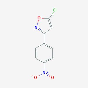 molecular formula C9H5ClN2O3 B136266 5-Chloro-3-(4-nitrophenyl)-1,2-oxazole CAS No. 142598-83-2