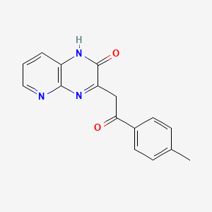 molecular formula C16H13N3O2 B1362664 3-[2-(4-Methylphenyl)-2-oxoethyl]pyrido[2,3-b]pyrazin-2(1h)-one 