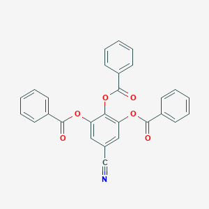 molecular formula C28H17NO6 B136268 5-Cyanobenzene-1,2,3-triyl tribenzoate CAS No. 150443-15-5