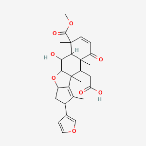2-[13-(Furan-3-yl)-2-hydroxy-4-methoxycarbonyl-4,8,10,12-tetramethyl-7-oxo-16-oxatetracyclo[8.6.0.03,8.011,15]hexadeca-5,11-dien-9-yl]acetic acid
