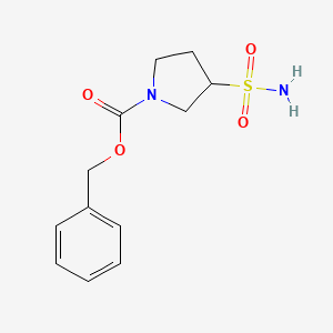 molecular formula C12H16N2O4S B13627163 Benzyl 3-sulfamoylpyrrolidine-1-carboxylate 