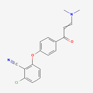 2-Chloro-6-{4-[3-(dimethylamino)acryloyl]phenoxy}benzenecarbonitrile