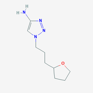 molecular formula C9H16N4O B13627224 1-(3-(Tetrahydrofuran-2-yl)propyl)-1h-1,2,3-triazol-4-amine 