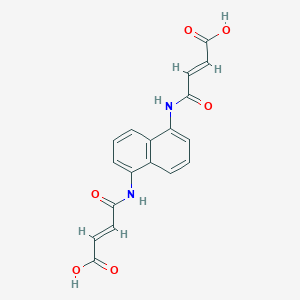 (E)-4-[(5-{[(E)-4-Hydroxy-4-oxo-2-butenoyl]amino}-1-naphthyl)amino]-4-oxo-2-butenoic acid