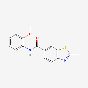 molecular formula C16H14N2O2S B1362778 N-(2-methoxyphenyl)-2-methyl-1,3-benzothiazole-6-carboxamide 