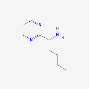 molecular formula C9H15N3 B13628021 1-(Pyrimidin-2-yl)pentan-1-amine 