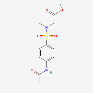 molecular formula C11H14N2O5S B1362818 [(4-Acetylamino-benzenesulfonyl)-methyl-amino]-acetic acid CAS No. 99842-24-7