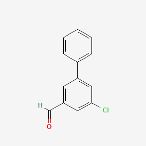 molecular formula C13H9ClO B13628404 5-Chloro-[1,1'-biphenyl]-3-carbaldehyde 